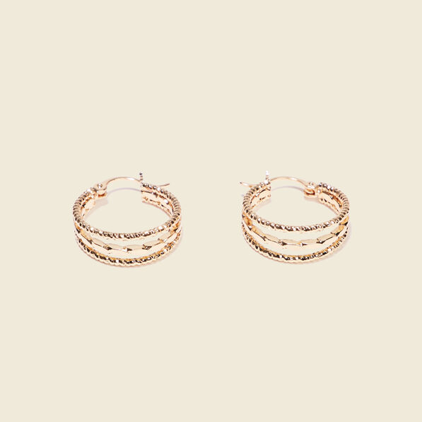 Boucles d'oreilles créoles couleur or femme