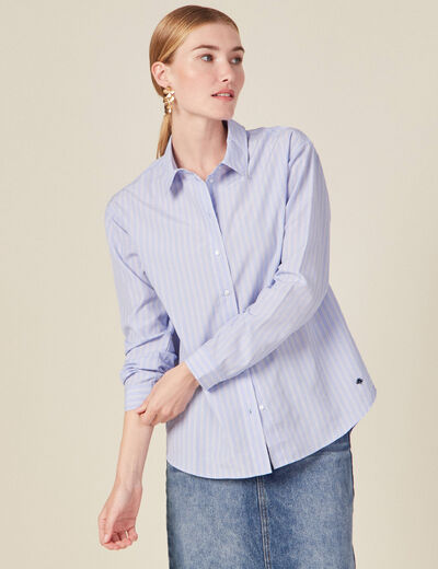 Chemise éco-responsable bleu ciel femme