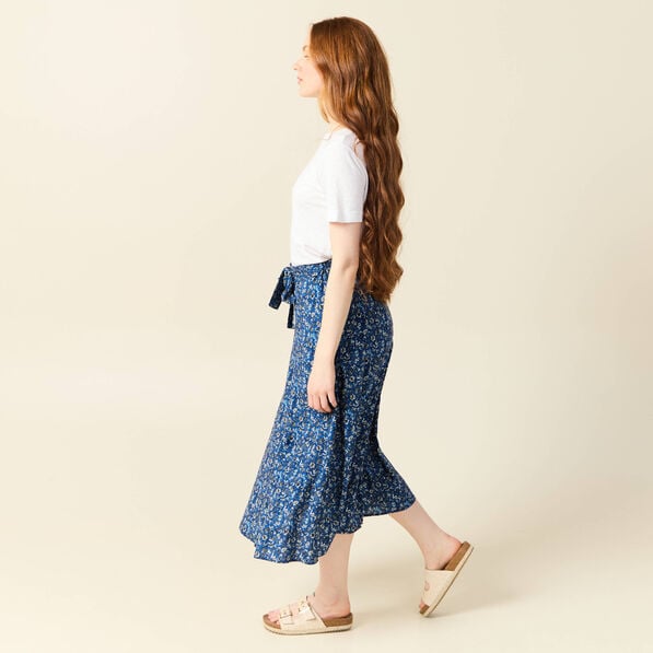 jupe longue evasee bleu femme Jupe longue évasée bleu femme