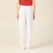 Pantalon cargo fluide ecru femme