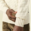 Pull manches longues col rond sable homme
