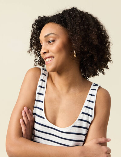 Débardeur sans manches bleu femme