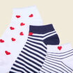Lot 3 paires chaussettes blanc femme