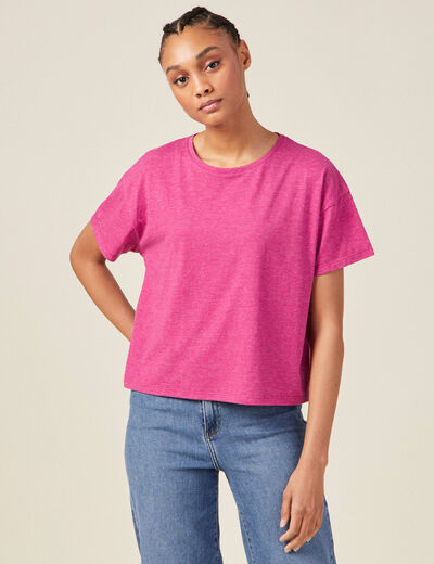 T-shirt manches courtes violet clair femme