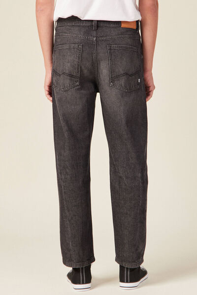 Jeans relaxed 5 poches denim snow noir homme
