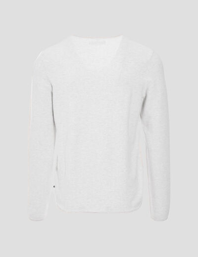 Pull manches longues ecru homme