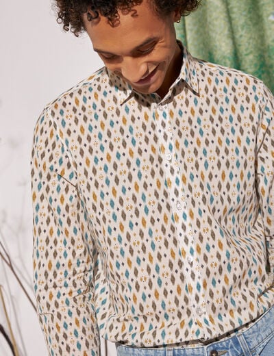 Chemise manches longues blanc homme