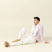 Chemise manches longues vieux rose homme
