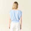 T-shirt manches courtes bleu femme
