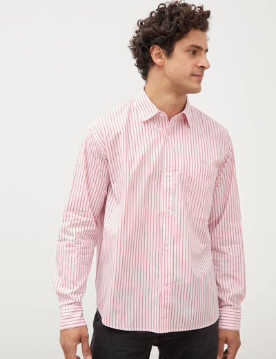 Chemise boyfriend en coton rose homme