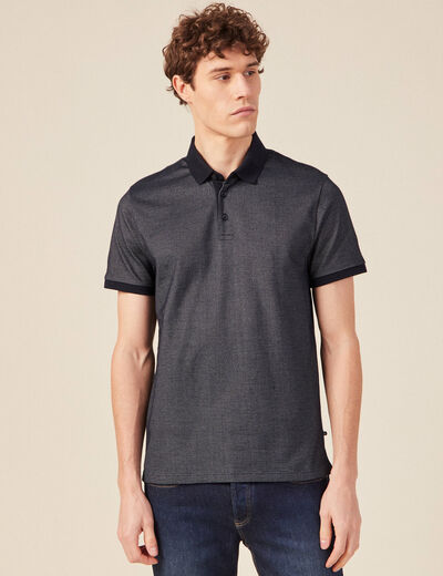 Polo éco-responsable bleu marine homme
