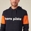 Sweat à capuche bleu marine homme