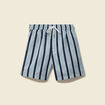 Maillot de bain ray&eacute; doubl&eacute; bleu gris homme