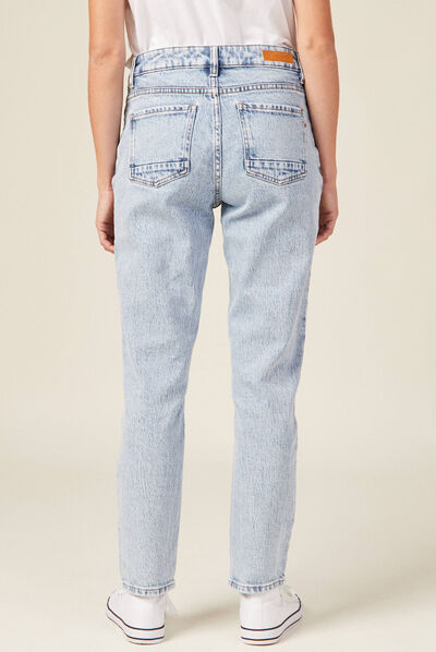 Jeans slim 7/8ème denim snow bleu femme