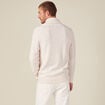 Pull manches longues col ch&acirc;le ecru homme