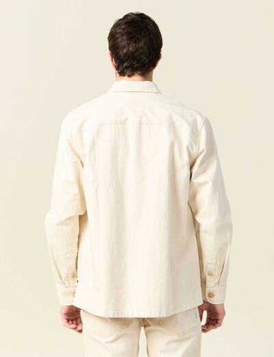 Surchemise oversize ecru homme