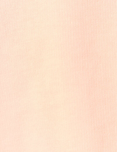 Sweat manches longues col polo rose saumon femme