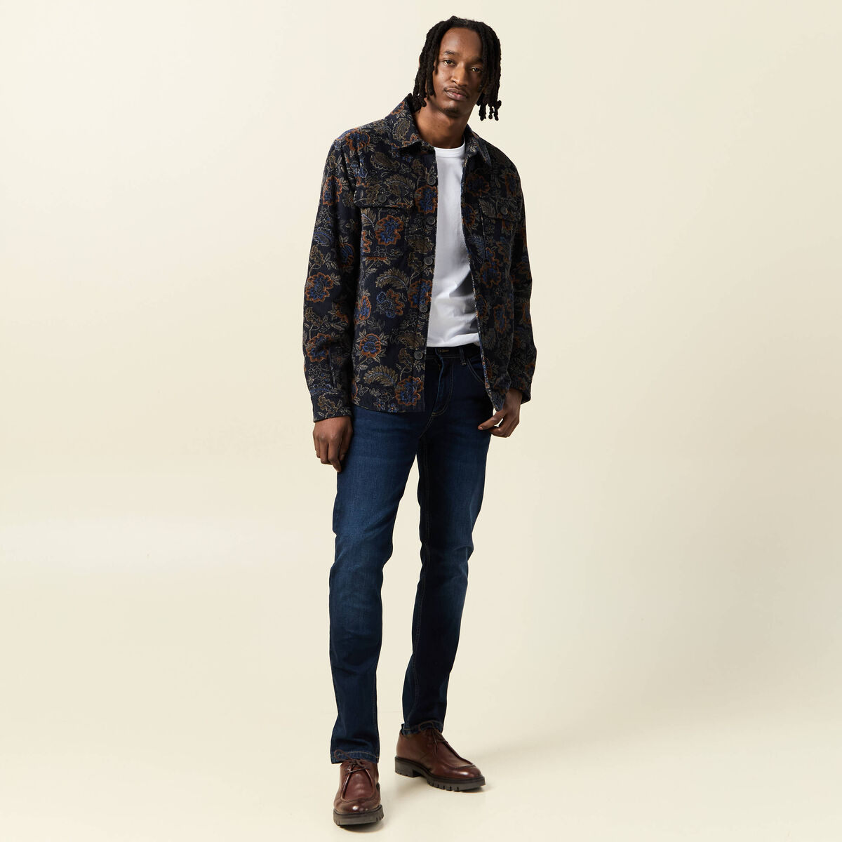 Jeans slim longueur 32 denim brut homme