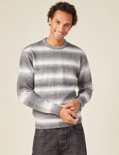 Pull éco-responsable gris homme