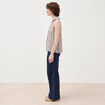 Blouse sans manches bleu gris femme