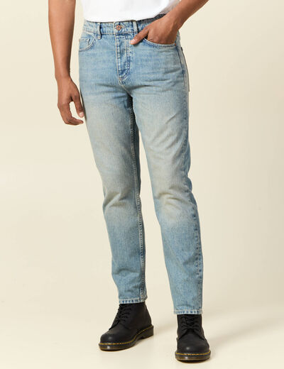 Jeans straight taille tapered denim dirty homme