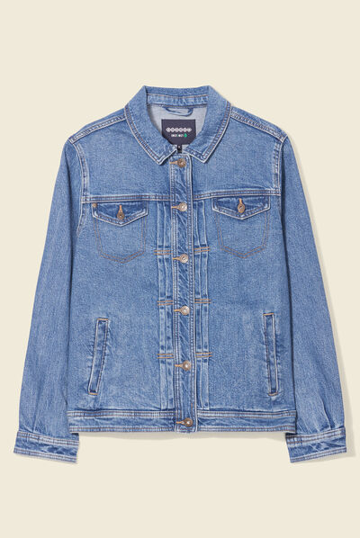 Veste en jean éco-responsable denim stone femme