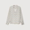 Blouse manches longues bleu gris femme