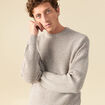 Pull manches longues gris clair homme