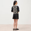Cardigan sans manches avec broderies noir femme