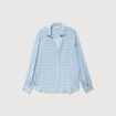 Blouse manches longues bleu ciel femme