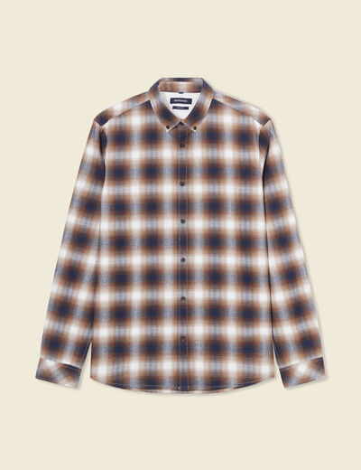 Chemise manches longues bleu marine homme