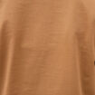 T-shirt droit col rond manches courtes marron femme