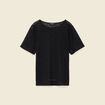 T-shirt manches courtes noir femme