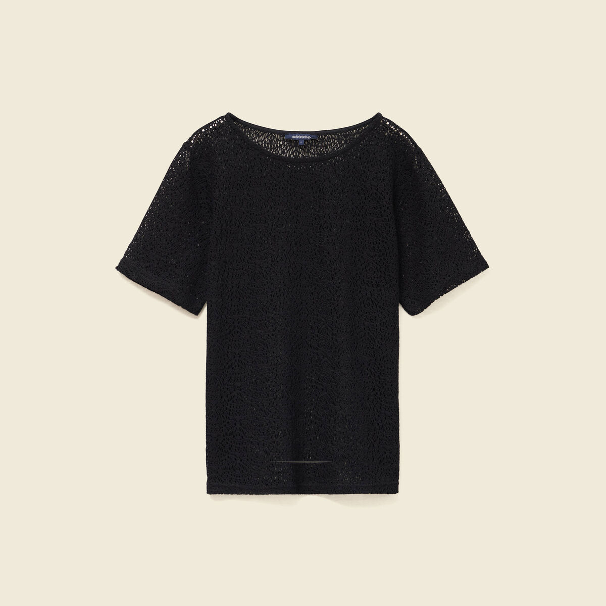 T-shirt manches courtes noir femme