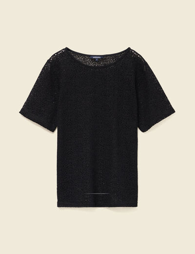 T-shirt manches courtes noir femme