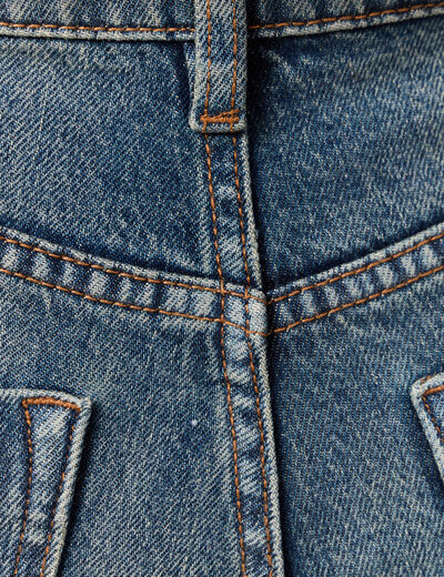 Jeans mom 7/8ème bleu gris femme