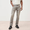 Jeans straight longueur 32 en coton denim snow gris homme