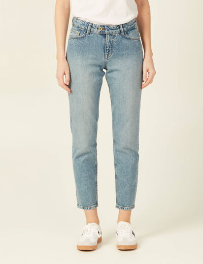 Jeans slim taille basse denim dirty femme
