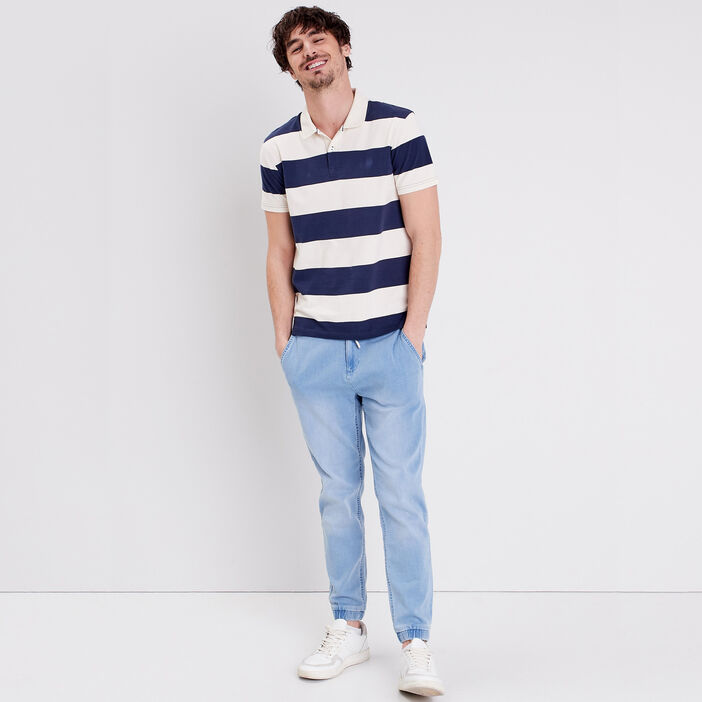 Polo manches courtes bleu marine homme