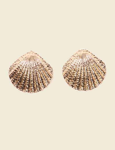 Boucles d'oreilles clous couleur or femme