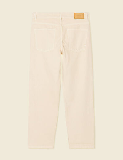 Jeans relax 5 poches denim beige homme