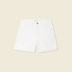 Short mom éco-responsable denim blanc femme