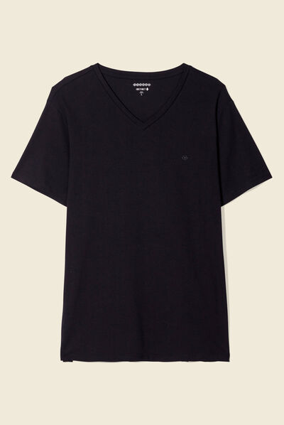 T-shirt col V homme Instinct noir homme