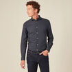 Chemise éco-responsable bleu marine homme