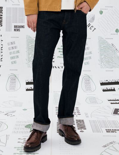 Jeans regular 5 poches denim brut clean homme