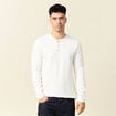 T-shirt manches longues ecru homme