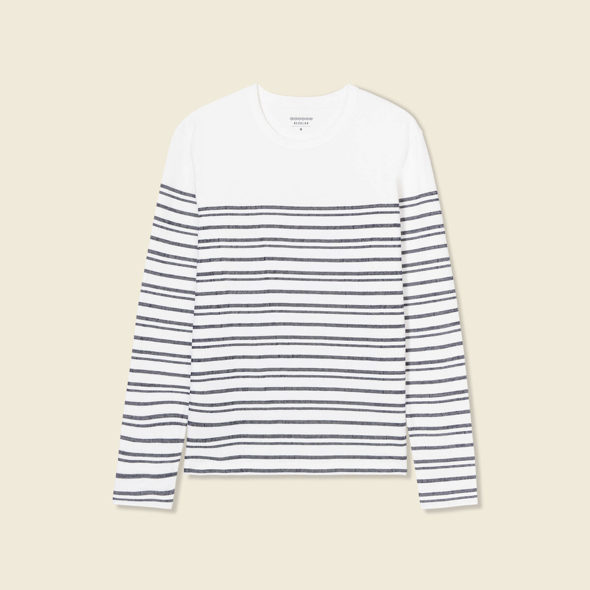 T-shirt manches longues ecru homme