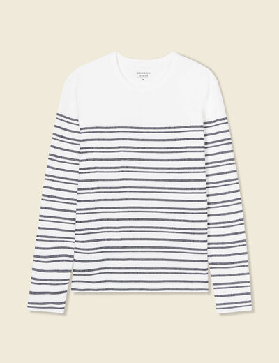 T-shirt manches longues ecru homme