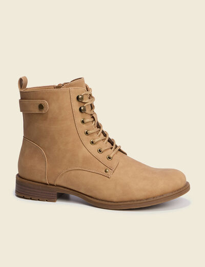 Bottines beige femme