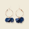 Boucles d'oreilles pendantes bleu marine femme